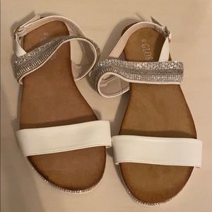 White sandals